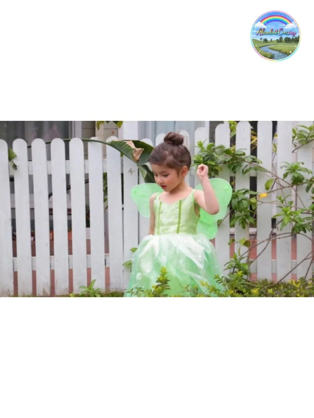 Girls Princess Fairy Costume Dress Up Tulle Dress with Wings